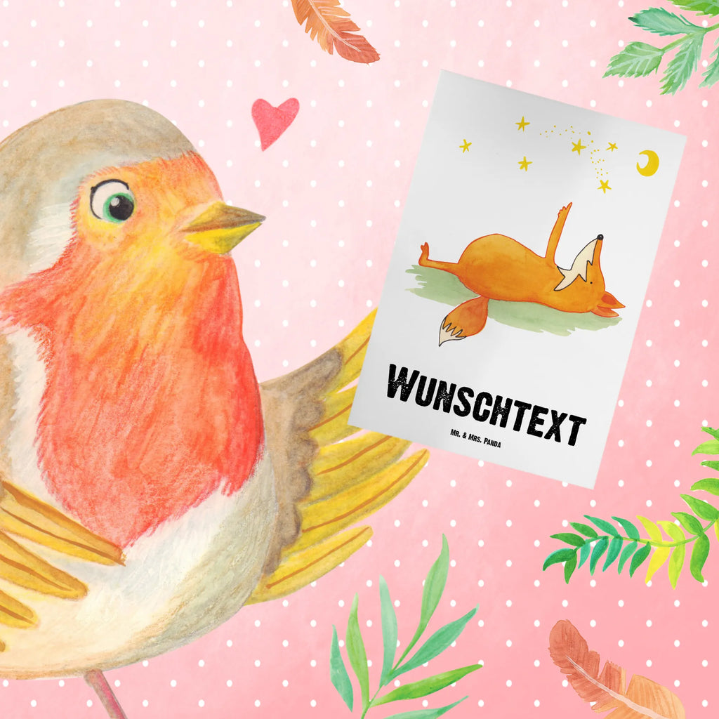 Personalised greetings card Fox Stars fox, foxes, forest wildlife, clever as a fox, animal lover, Romance, Saying beautiful, Fox, Saying positive, Always Look on the Bright Side of Life, words of consolation