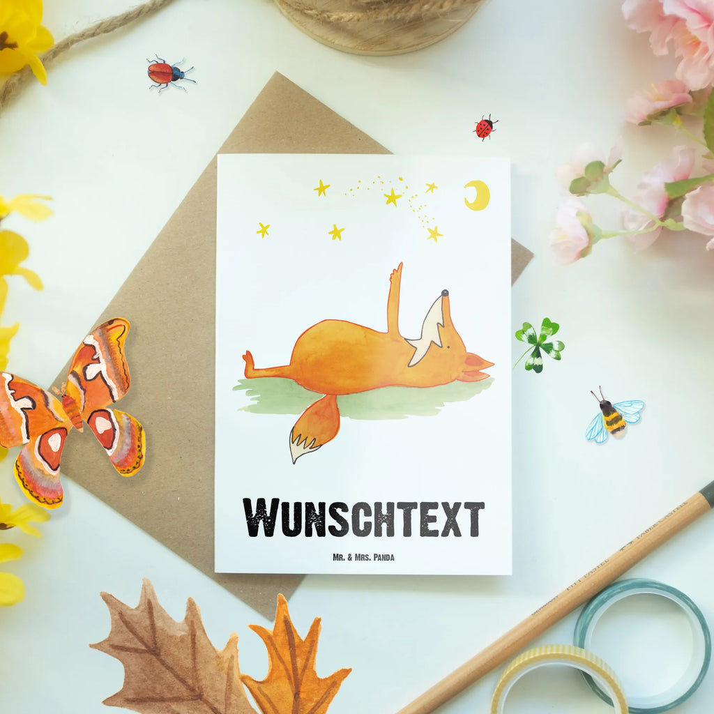 Personalised greetings card Fox Stars fox, foxes, forest wildlife, clever as a fox, animal lover, Romance, Saying beautiful, Fox, Saying positive, Always Look on the Bright Side of Life, words of consolation