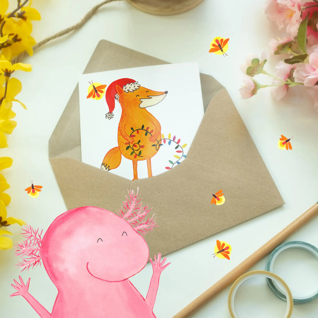 Personalised greetings card Fox Christmas Winter, Christmas, Christmas time, snow, Gift Christmas, Fox, Santa Claus, Foxes, Saying beautiful, Christmas Eve