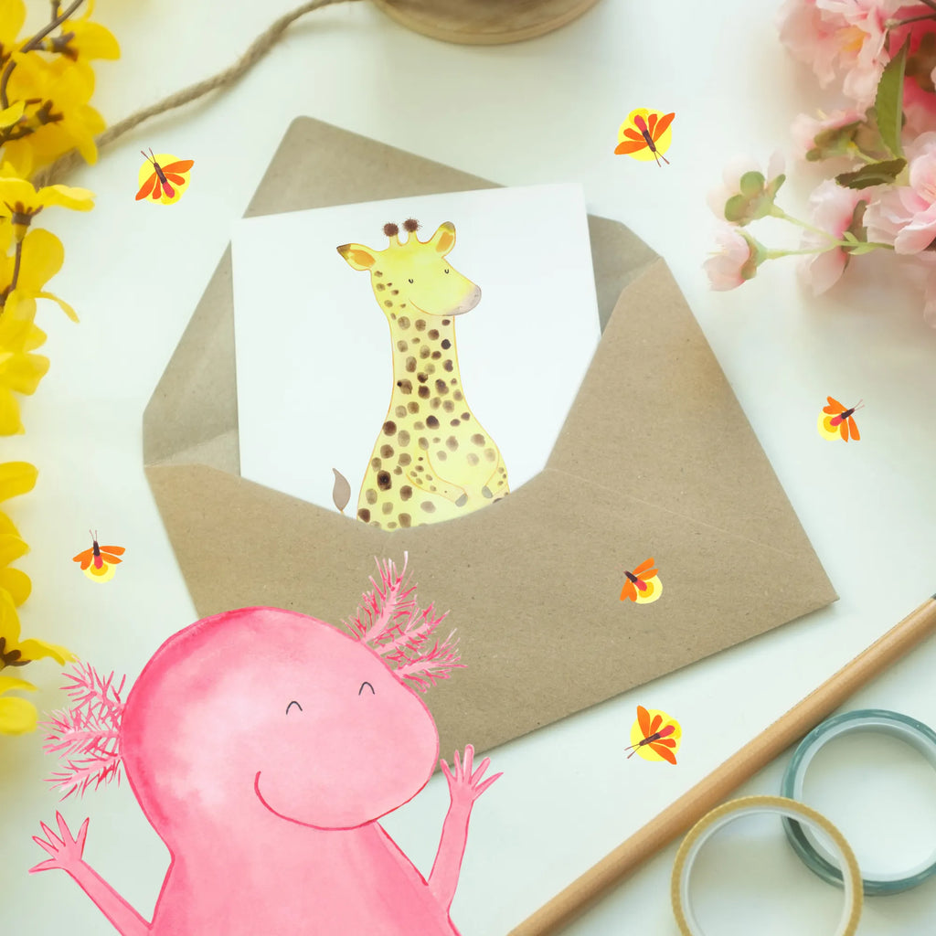 Spersonalizowana kartka z życzeniami żyrafa Zadowolony Afryka, dzikie zwierzęta