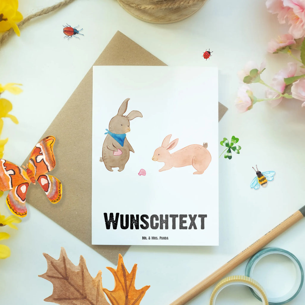 Spersonalizowana kartka z życzeniami Muszla królików Rodzina, Dzień Ojca, Dzień Matki, brat, siostra, mama, tata, babcia, dziadek