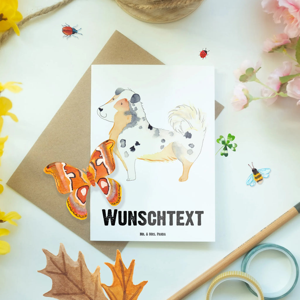 Personalised greetings card Dog Australia Shepherd dog, mutt, hound, woof, dog mama, dog breed, love dogs, love for dogs, dog decorative items, bag with dog print, funny gifts for dog owners, what do you give a dog lover, Christmas gifts for dogs, gifts for dogs, dog sayings, Sayings, Family dog, Saying, Dog, Shepherd, Dog love, Australia Shepherd