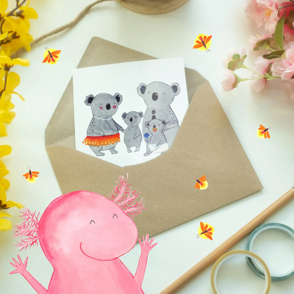 Personalised greetings card Koala Family Family, Father's Day, Mother's Day, brother, sister, Mom, Dad, dad, Koala, family, mom, children, family life, siblings, koalas