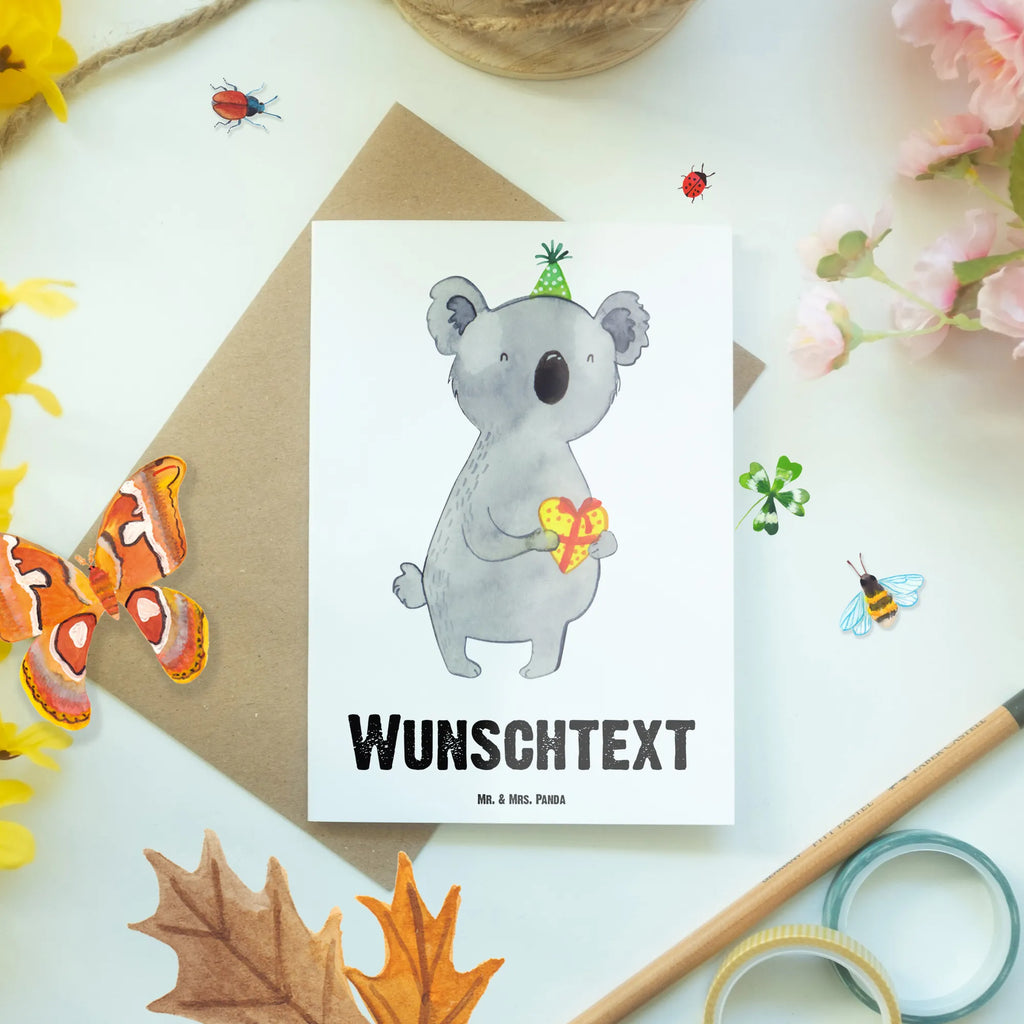 Personalised greetings card Koala bear Gift Koala, Present, Party, Birthday