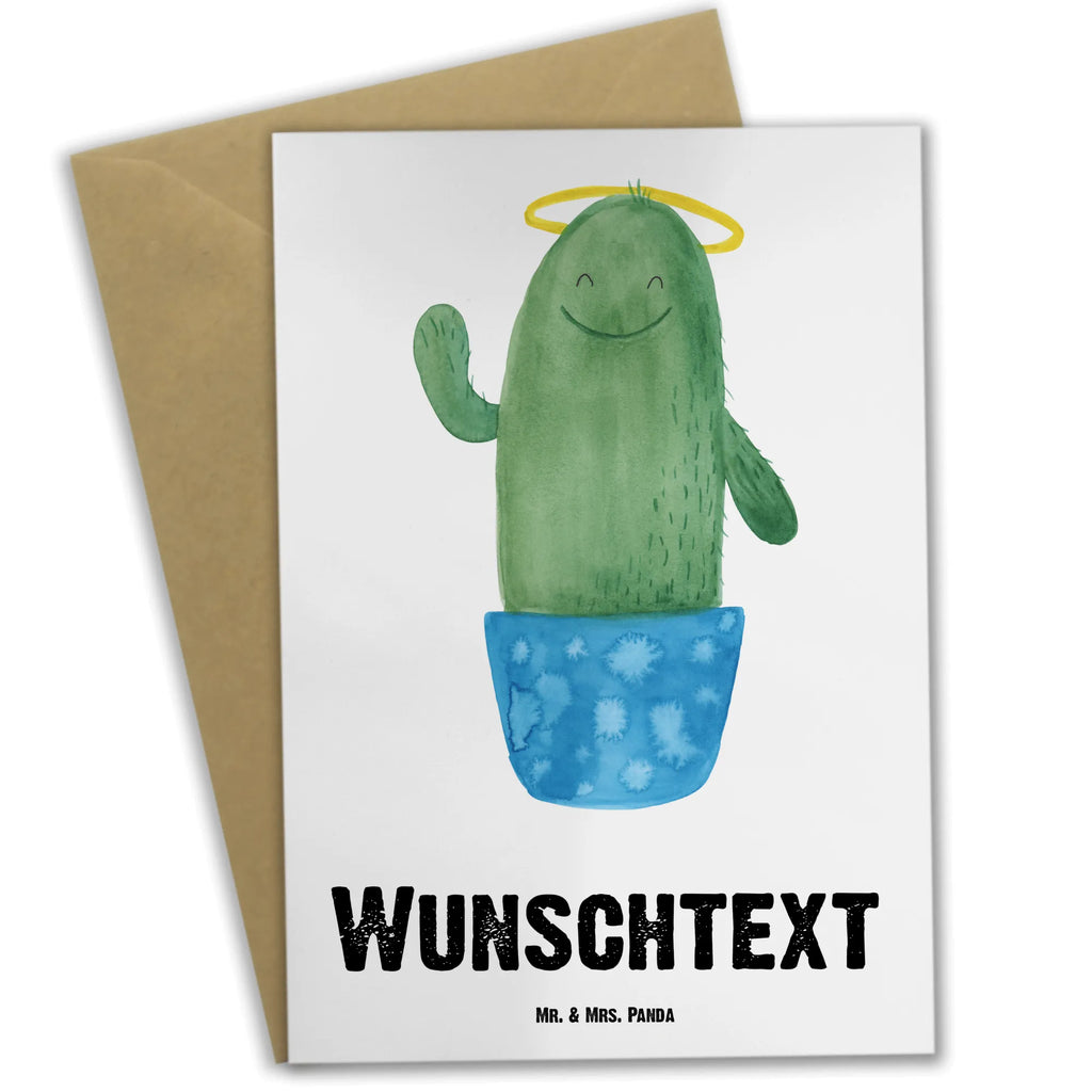 Personalised greetings card cactus Holy cactus, cactuses, plants, cactus plant, small green cactus, parents, sister, sisters, cheeky, brother, girlfriend, halo, child, family, funny