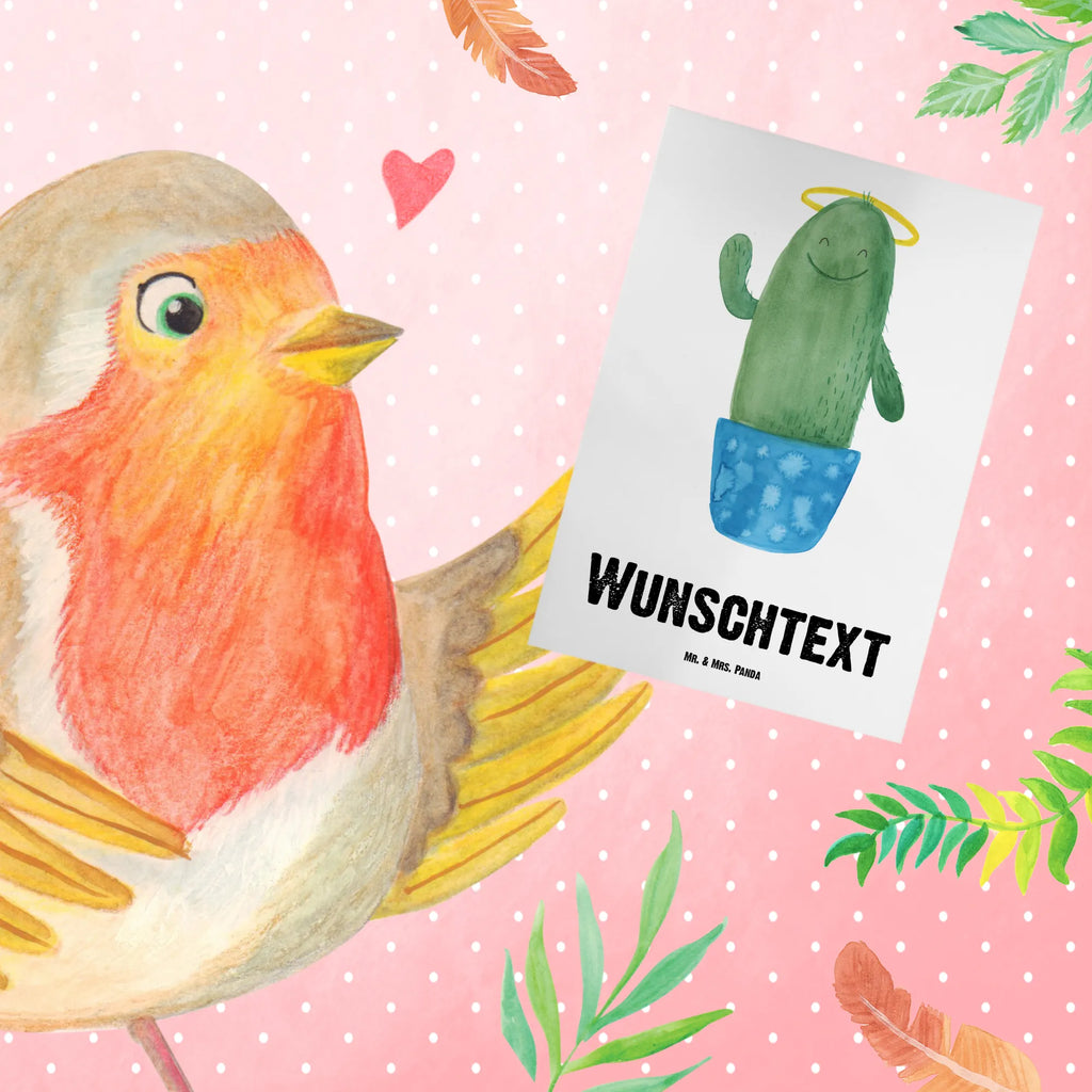 Personalised greetings card cactus Holy cactus, cactuses, plants, cactus plant, small green cactus, parents, sister, sisters, cheeky, brother, girlfriend, halo, child, family, funny