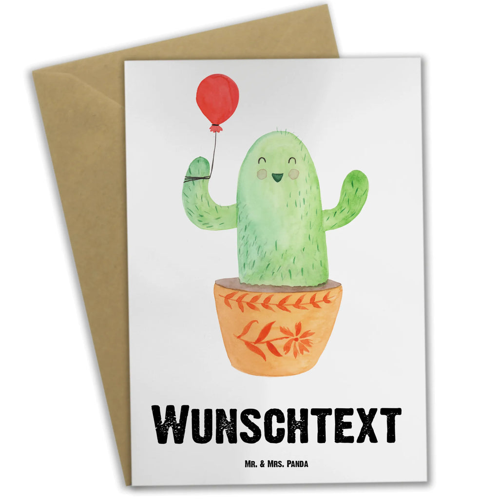Personalised greetings card cactus balloon cactus, cactuses, plants, cactus plant, small green cactus, cacti, new start, stress, balloon, exam, boyfriend, girlfriend, office life, joy, office, education