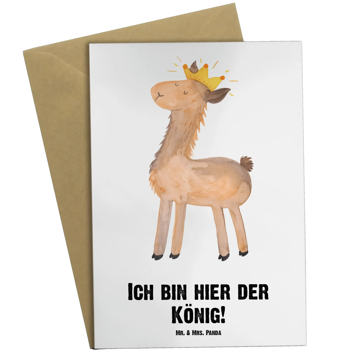 Personalisierte Grußkarte Lama König Grußkarten Personalisiert, Personalisierte Grußkarte, grußkarte personalisiert, Personalisierte Karte, Grußkarte personalisierbar, individuelle grußkarte, Personalisierte Klappkarte, Lama, Alpaka, Chef, Kollegin, Königin, Papa, Büro Kollege, Lamas, Mama, Freundin, König, Abi, Vorgesetzter, Abitur