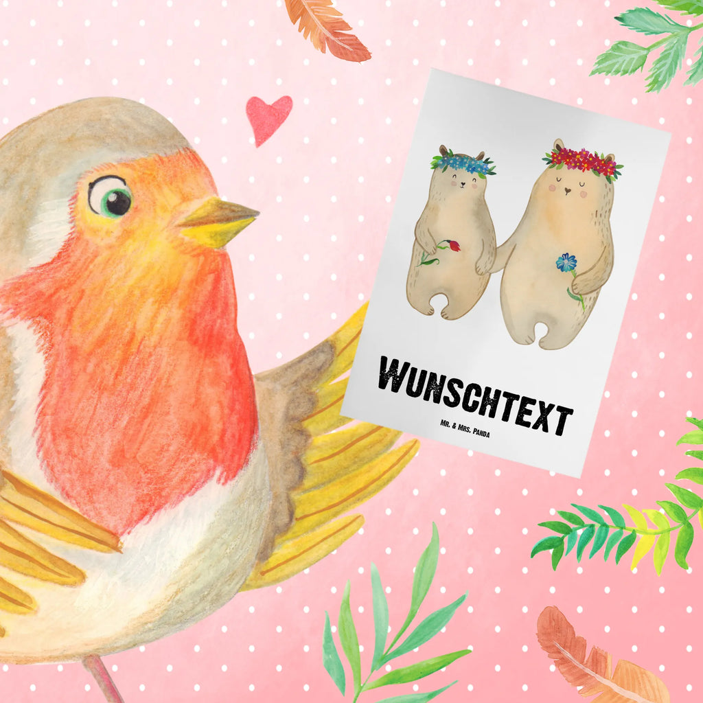 Personalised greetings card Bears with flower crown Family, Father's Day, Mother's Day, brother, sister, Mom, Dad, daughters, favorite mommy, family, mommy, favorite person, gift mommy. mother's day, best mommy, children, bears, Bear, child, daughter, role model, world best mommy, mom