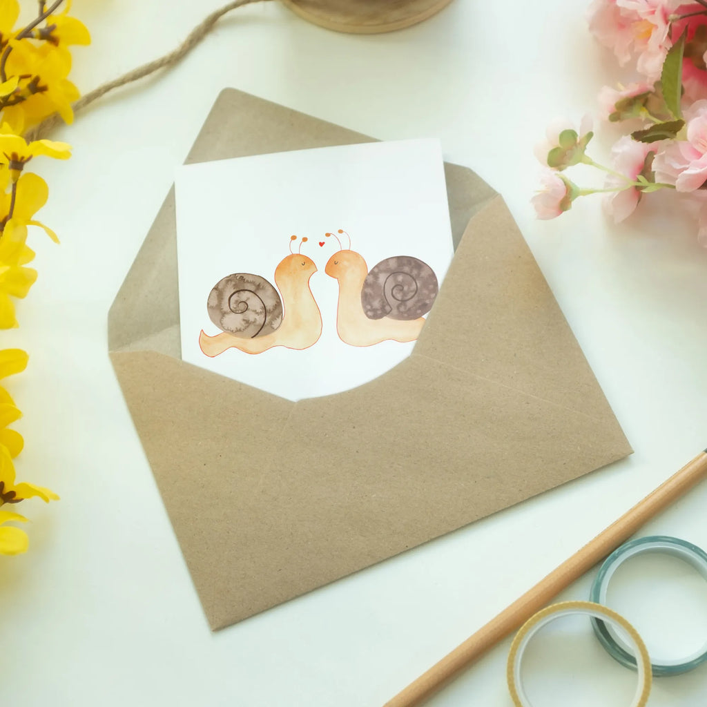 Personalised greetings card Snails in love Love, Loving, Two, Together, Marriage, Engagement, Proposal of marriage, Love gift, gift for her, gift for him, anniversary gift