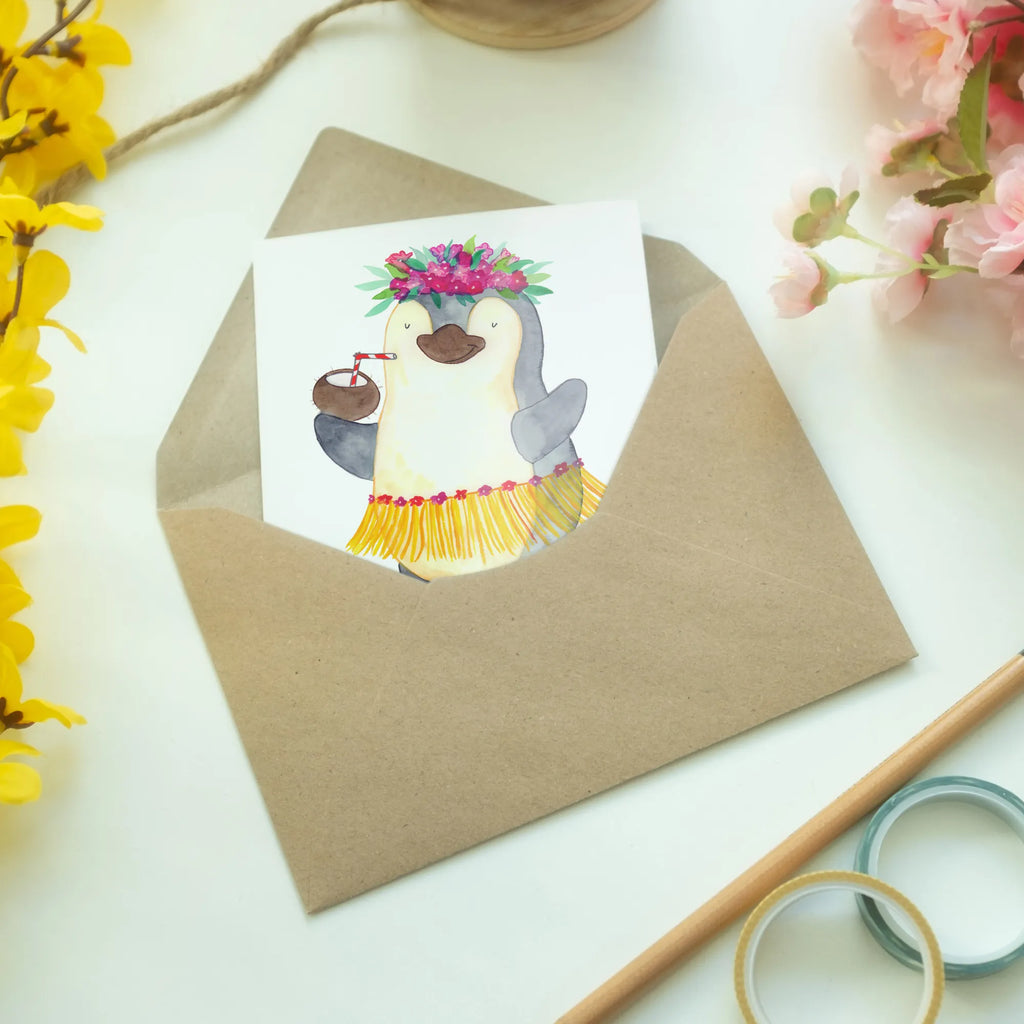 Personalisierte Grußkarte Pinguin Kokosnuss Grußkarte als Geldgeschenk, Personalisiertere Klappkarte, Grußkarte mit Namen, Grußkarte selbst gestalten, Grußkarte selber drucken, Personalisierte Grußkarte, Personalisierte Glückwunschkarte, Grußkarten personalisiert, Personalisierte Geburtstagskarte, Personalisierte Einladungskarte, Grußkarte mit persönlichen Nachrichten, Personalisierte Karte, Personalisierte Hochzeitskarte, Pinguin, Pinguine, Urlaub, Aloha, Kokosnuss, Hawaii