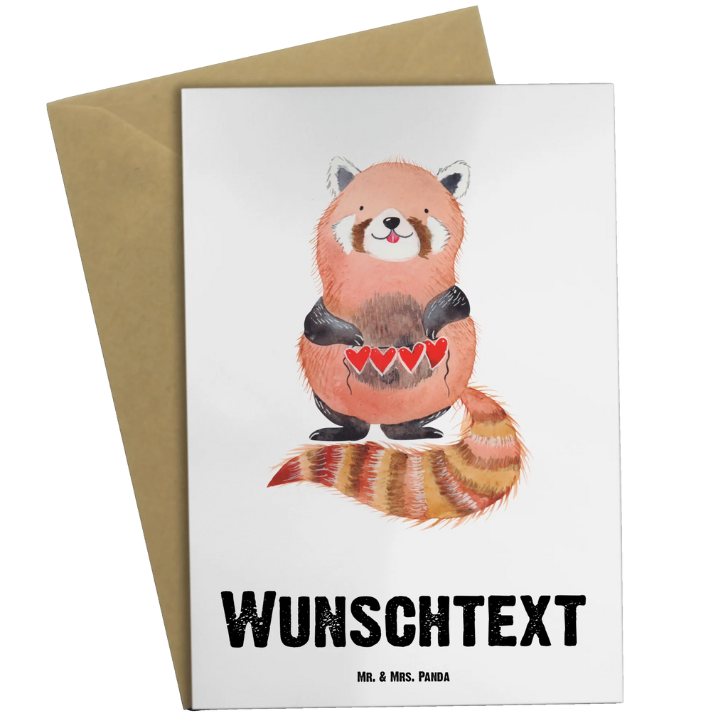 Spersonalizowana kartka z życzeniami Czerwony Panda Motywy zwierzęce, dobra energia, zabawne powiedzonka, zwierzęta