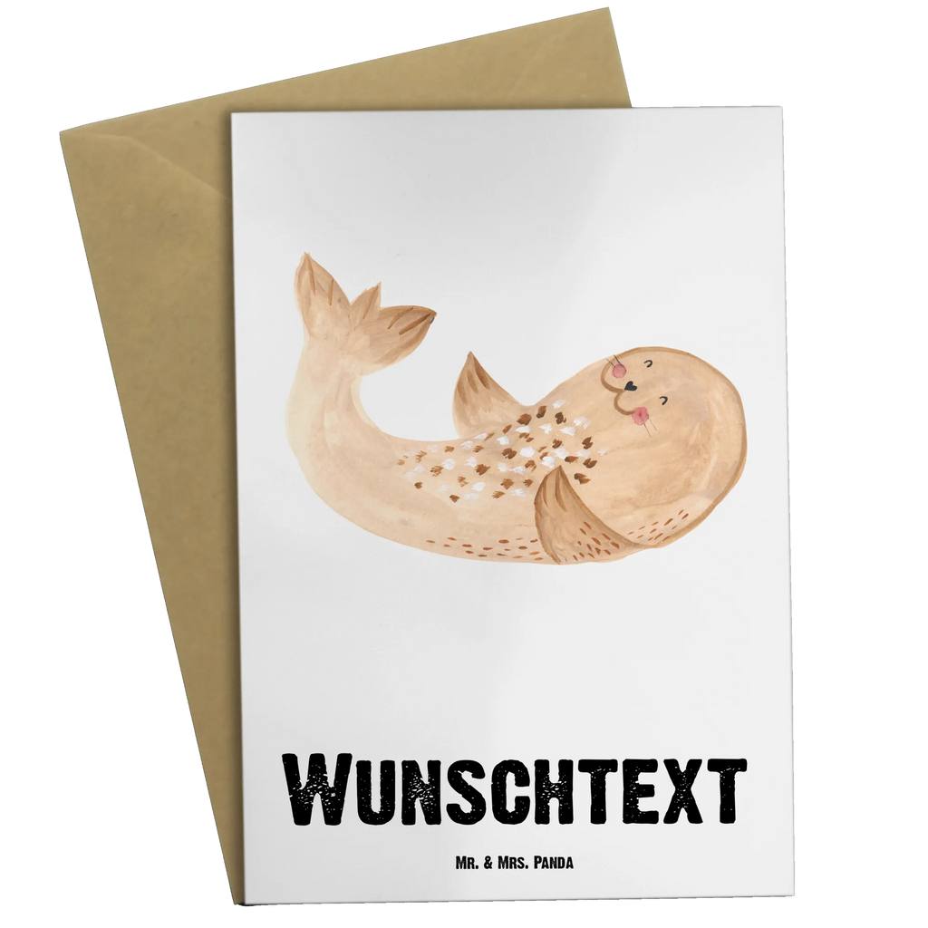 Personalised greetings card seal Lay small animals, cute, funny, cute animal motives, hand drawn, small world, funny sayings, good mood, happy, gifts, gift ideas, special gifts, animal lover, card, seals, joy, beach, seal, Baltic Sea, sea animal, laughter, Seal, North Sea