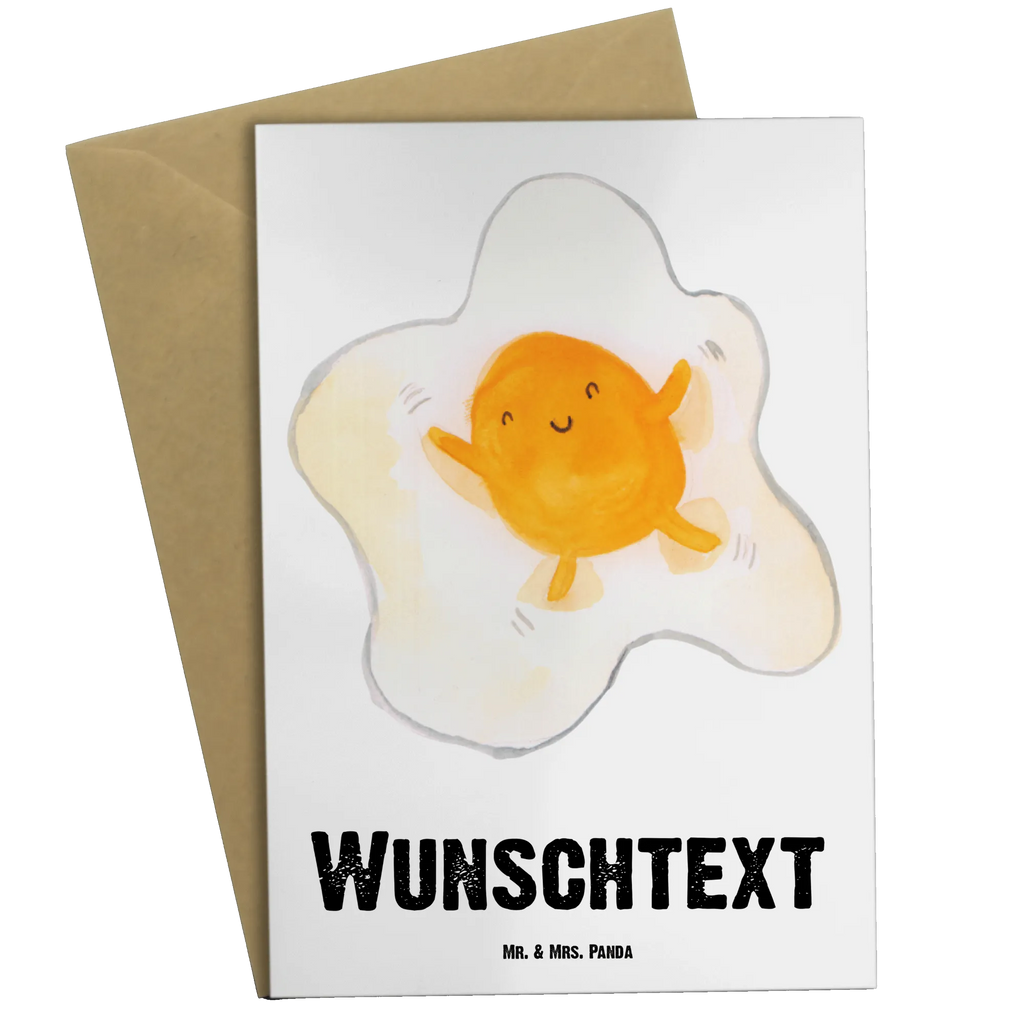 Personalised greetings card Fried egg egg small animals, cute, funny, cute animal motives, hand drawn, small world, funny sayings, good mood, happy, gifts, gift ideas, special gifts, animal lover, card, Egg, nice, day, fried egg, love