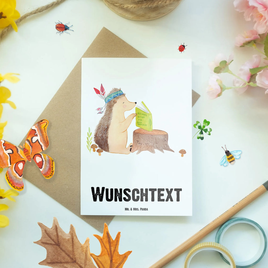 Personalised greetings card Hedgehog feather headdress Forest animals, Campfire, Indians, Camping, Hedgehogs, Adventure