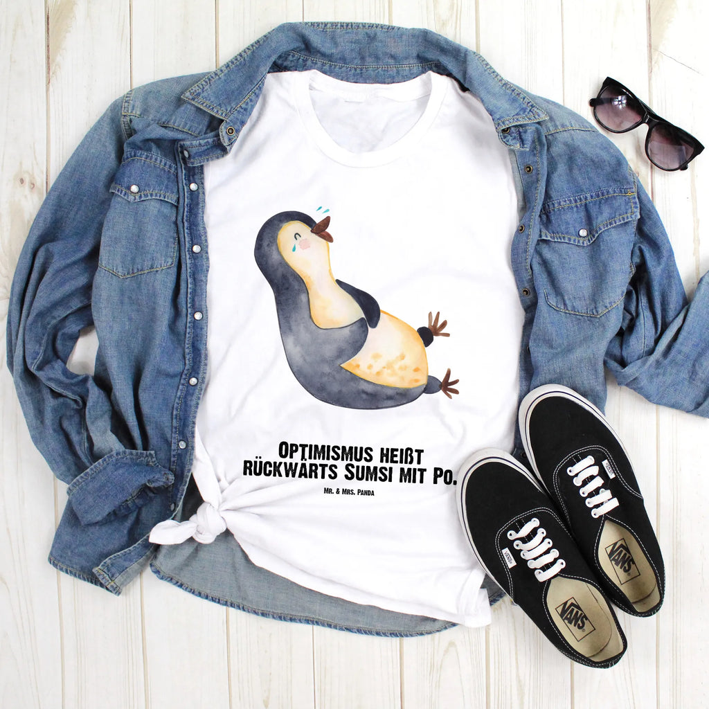 Personalised T-Shirt Penguin Laugh Bedrucken, T-Shirt Personalisiert, T-Shirt mit Aufruck, T-Shirt mit Namen, Wunschtext, Pinguin, Humor, Fröhlich, Lachen, Optimismus, Lustiger Spruch, Pinguine, Fröhlichkeit