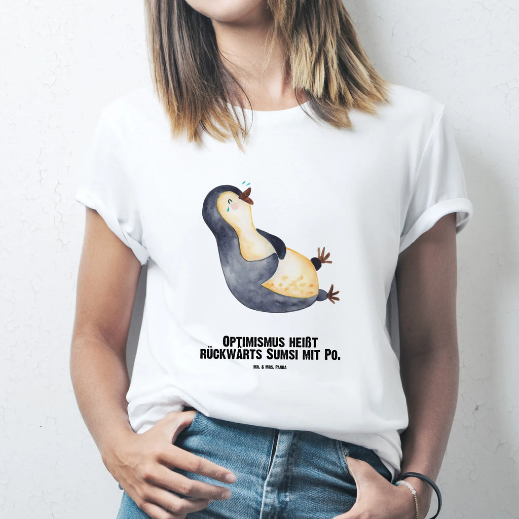 Personalised T-Shirt Penguin Laugh Bedrucken, T-Shirt Personalisiert, T-Shirt mit Aufruck, T-Shirt mit Namen, Wunschtext, Pinguin, Humor, Fröhlich, Lachen, Optimismus, Lustiger Spruch, Pinguine, Fröhlichkeit