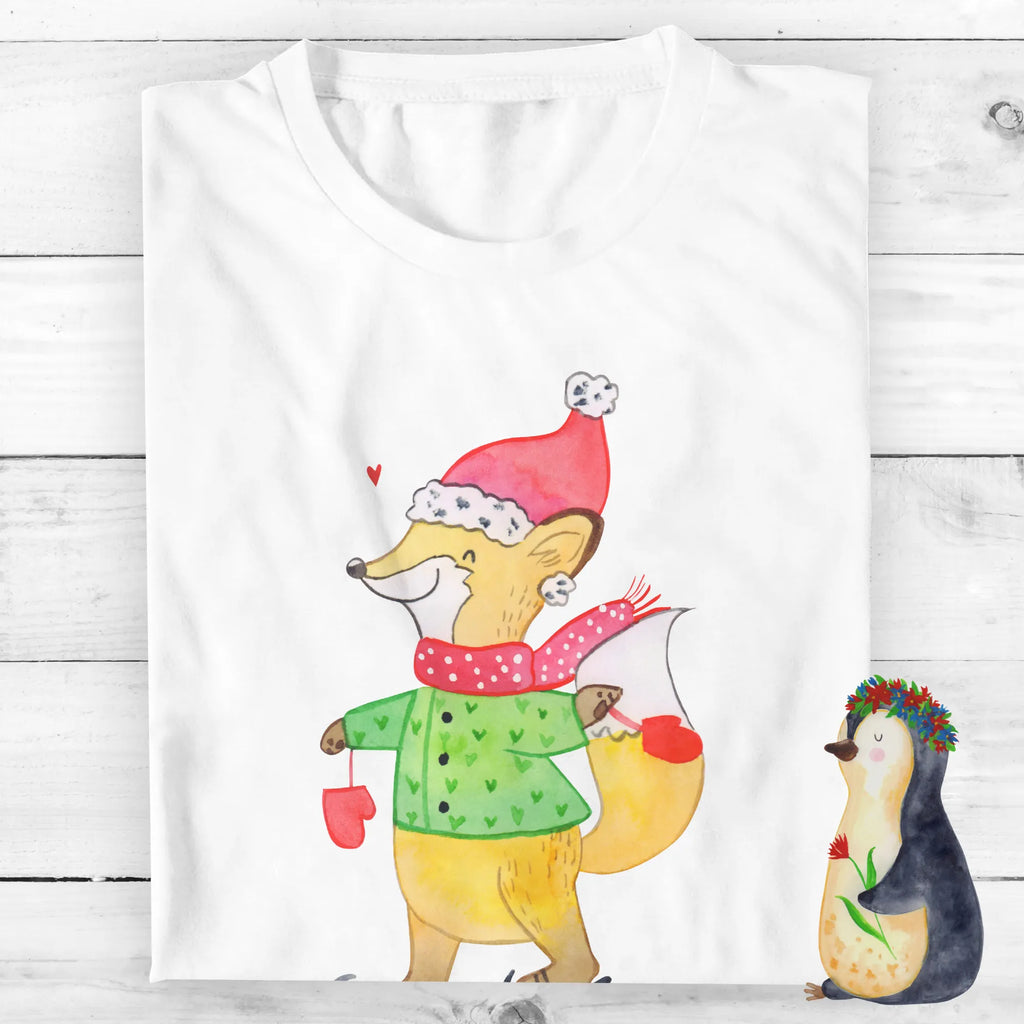 Personalisiertes T-Shirt Fuchs  Schlittschuhe Bedrucken, T-Shirt mit Aufruck, T-Shirt Personalisiert, Wunschtext, T-Shirt mit Namen, Nikolaus, Weihnachtsdeko, Winter, Heiligabend, Advent, Wintermotiv, Weihnachten, Weihnachtsmann, Weihnachtsbaum, Weihnachtszeit, Weihnachtstage, Tannenbaum