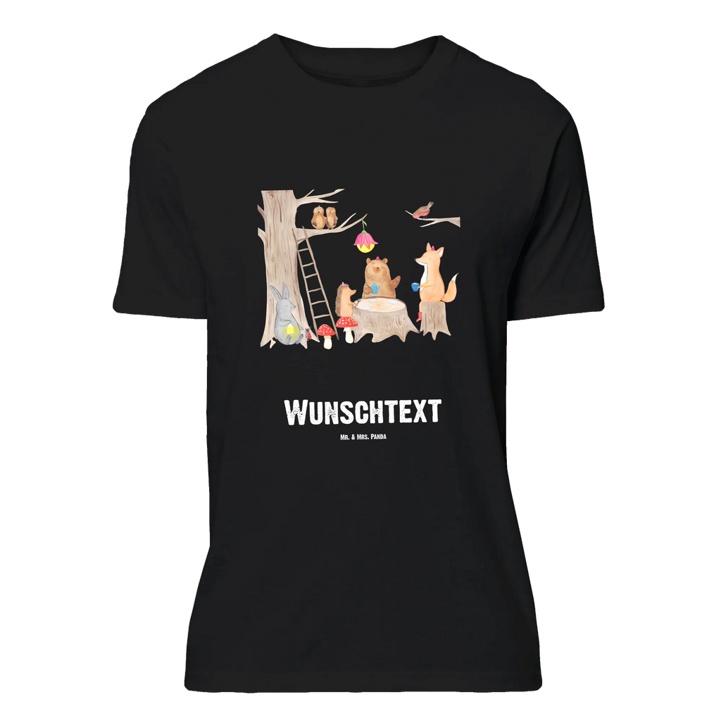 Rozmiar L Personalizowana koszulka zwierzęta leśne piknik T-Shirt mit Namen, T-Shirt mit Aufruck, T-Shirt Personalisiert, Bedrucken, Wunschtext, Lustige Sprüche, Gute Laune, Tiere, Tiermotive, Picknick, Waldtiere, Hase, Fuchs, Eichhörnchen, Igel, Maus, Wald