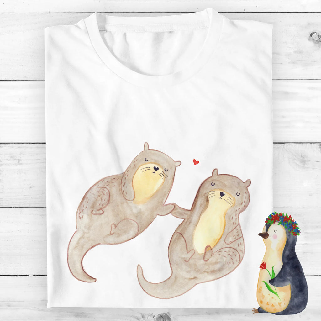 Rozmiar L Personalizowana koszulka wydra trzymać się za ręce T-Shirt mit Aufruck, Bedrucken, T-Shirt mit Namen, T-Shirt Personalisiert, Wunschtext, Fischotter, Seeotter, Otter, Otter Seeotter See Otter