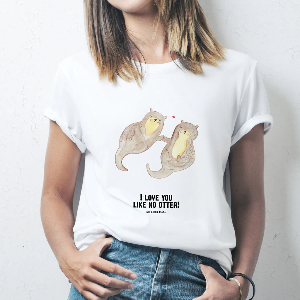 Rozmiar L Personalizowana koszulka wydra trzymać się za ręce T-Shirt mit Aufruck, Bedrucken, T-Shirt mit Namen, T-Shirt Personalisiert, Wunschtext, Fischotter, Seeotter, Otter, Otter Seeotter See Otter