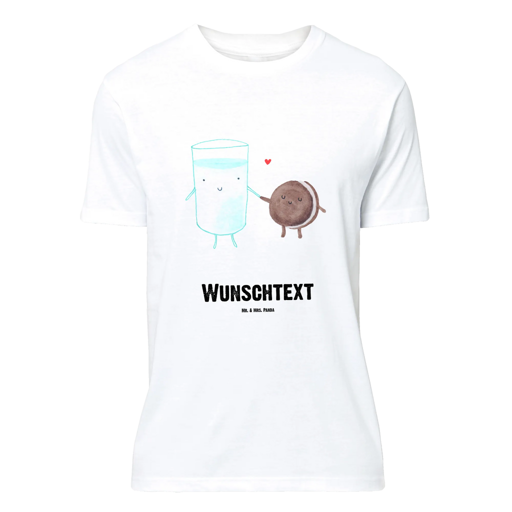 Personalisiertes T-Shirt Milch & Keks Wunschtext, Bedrucken, T-Shirt Personalisiert, T-Shirt mit Aufruck, T-Shirt mit Namen, Lustige Sprüche, Gute Laune, Tiere, Tiermotive, Kaffee, Cookie, Romantisch, Keks, Milk, Motiv Süß, Einladung Frühstück, Milch, Perfektes Paar, Kekse