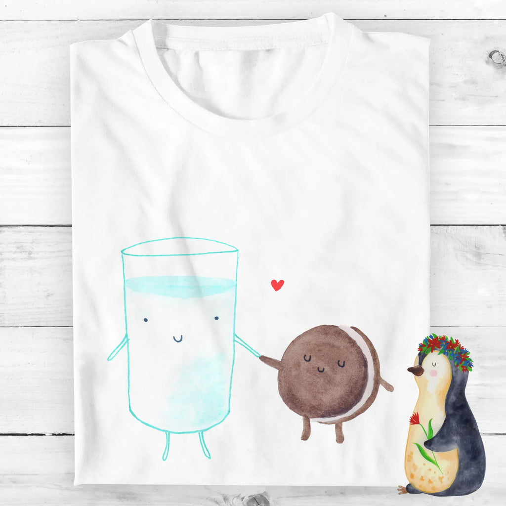 Personalisiertes T-Shirt Milch & Keks Wunschtext, Bedrucken, T-Shirt Personalisiert, T-Shirt mit Aufruck, T-Shirt mit Namen, Lustige Sprüche, Gute Laune, Tiere, Tiermotive, Kaffee, Cookie, Romantisch, Keks, Milk, Motiv Süß, Einladung Frühstück, Milch, Perfektes Paar, Kekse