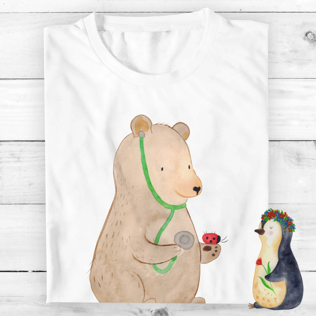 Personalisiertes T-Shirt Bär Arzt T-Shirt Personalisiert, Wunschtext, T-Shirt mit Namen, T-Shirt mit Aufruck, Bedrucken, Teddybär, Teddy, Bär, Arzt, Doktor, Ärztin, Professor, Professorin, Doktorin