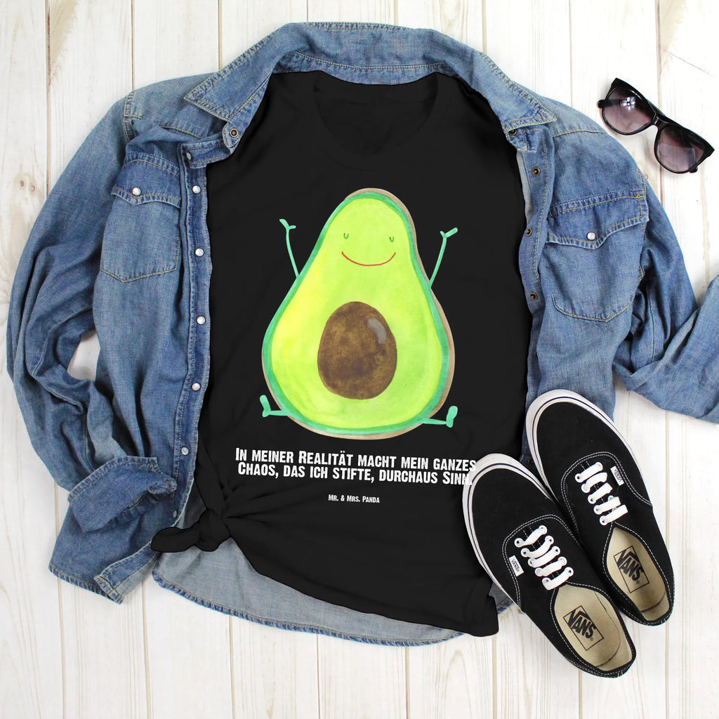 Personalisiertes T-Shirt Avocado Happy Bedrucken, T-Shirt mit Namen, Wunschtext, T-Shirt mit Aufruck, T-Shirt Personalisiert, Avocado, Veggie, Vegan, Gesund, Chaos