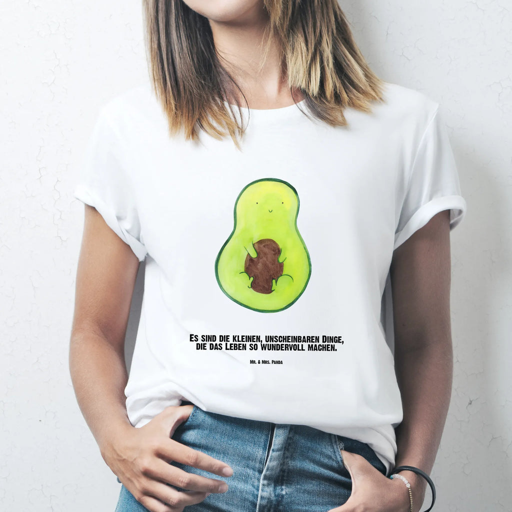 Personalisiertes T-Shirt Avocado mit Kern T-Shirt mit Aufruck, Bedrucken, T-Shirt mit Namen, T-Shirt Personalisiert, Wunschtext, Avocado, Veggie, Vegan, Gesund, Spruch Leben, Kern, Avocadokern, Pflanze, Avokado