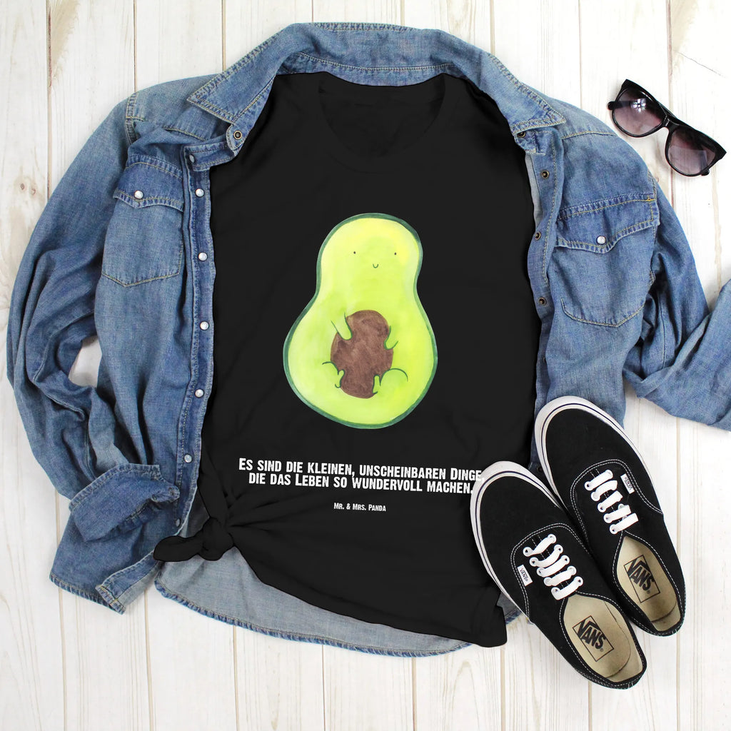 Personalisiertes T-Shirt Avocado mit Kern T-Shirt mit Aufruck, Bedrucken, T-Shirt mit Namen, T-Shirt Personalisiert, Wunschtext, Avocado, Veggie, Vegan, Gesund, Spruch Leben, Kern, Avocadokern, Pflanze, Avokado
