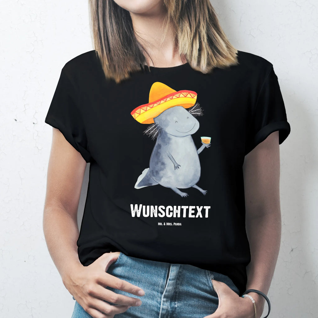 Personalisiertes T-Shirt Axolotl Tequila Bedrucken, Wunschtext, T-Shirt mit Aufruck, T-Shirt mit Namen, T-Shirt Personalisiert, Molch, Axolotl, Feuerdrache, Schwanzlurch, Mexico, Sombrero, Zitrone, Feuersalamander, Mexiko, Lurch, Axolot, Tequila, Lurche, Motivation, Spruch
