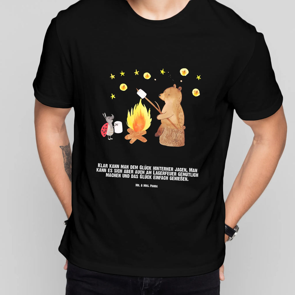 Personalisiertes T-Shirt Bär & Marienkäfer Lagerfeuer T-Shirt mit Namen, Wunschtext, T-Shirt mit Aufruck, T-Shirt Personalisiert, Bedrucken, Teddybär, Teddy, Bär, Lagerfeuer