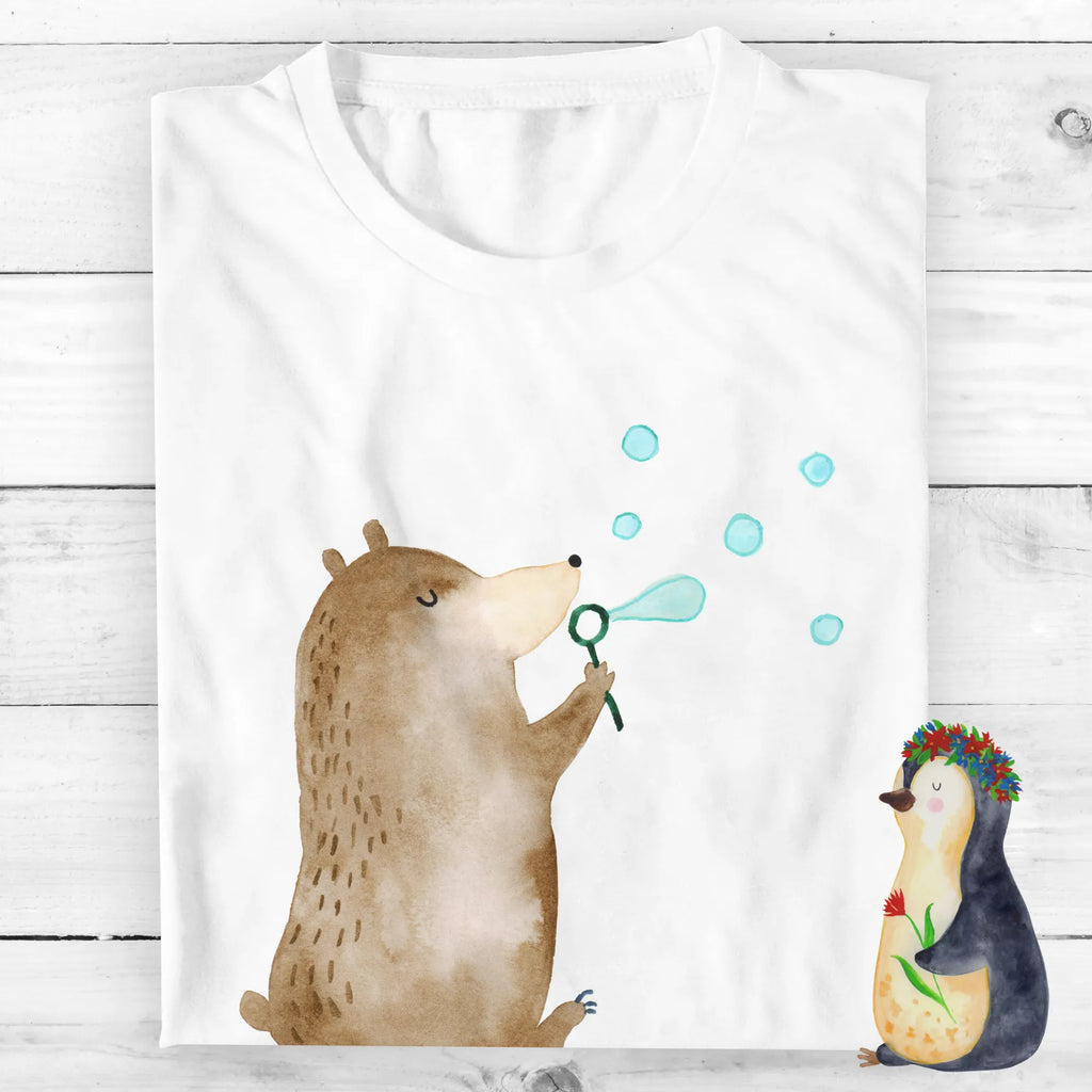 Personalisiertes T-Shirt Bär Seifenblasen T-Shirt mit Aufruck, Bedrucken, Wunschtext, Männer, Frauen, T-Shirt mit Namen, T-Shirt Personalisiert, Bär, Teddy, Teddybär, Seifenblasen Bär Lustig Sein Glücklich Traurig Happy