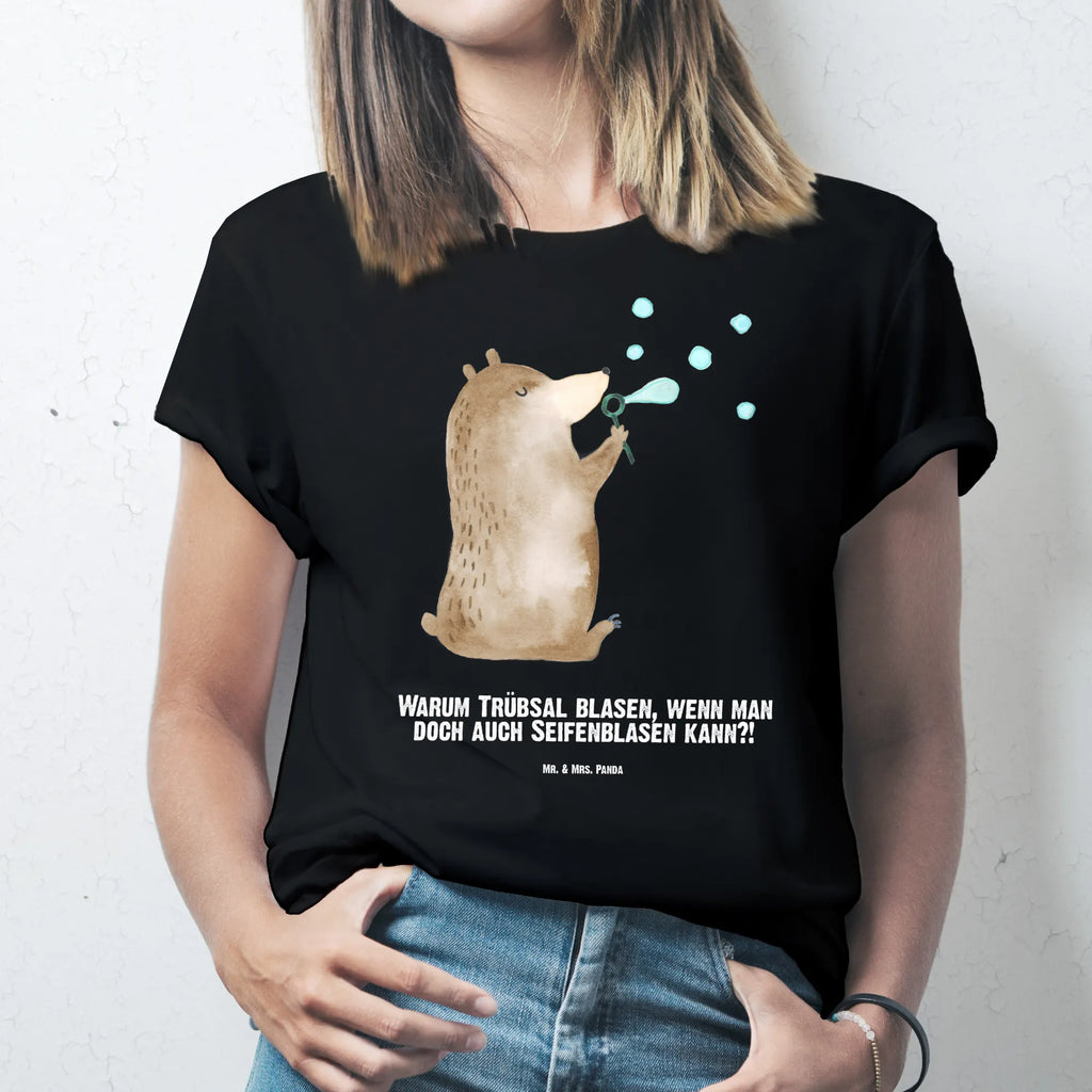 Personalisiertes T-Shirt Bär Seifenblasen T-Shirt mit Aufruck, Bedrucken, Wunschtext, Männer, Frauen, T-Shirt mit Namen, T-Shirt Personalisiert, Bär, Teddy, Teddybär, Seifenblasen Bär Lustig Sein Glücklich Traurig Happy