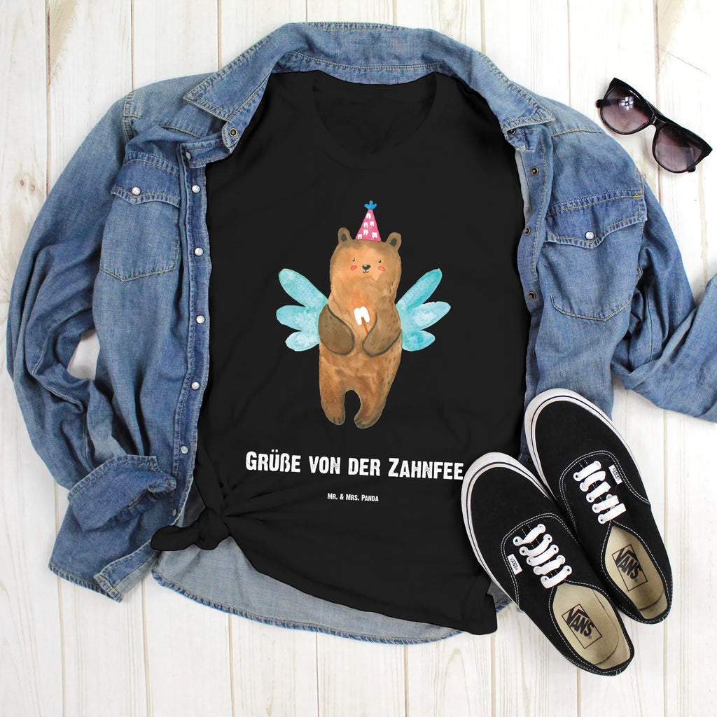 Personalisiertes T-Shirt Zahnfee Bär Wunschtext, T-Shirt mit Aufruck, T-Shirt mit Namen, T-Shirt Personalisiert, Bedrucken, Teddybär, Bär, Teddy, Zahnfee, Fee, Milchzahn, Erster Zahn