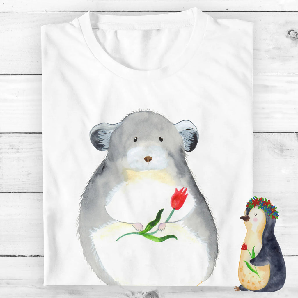Personalised T-Shirt chinchilla flower T-Shirt Personalisiert, Wunschtext, T-Shirt mit Namen, Bedrucken, T-Shirt mit Aufruck, Lustige Sprüche, Gute Laune, Tiere, Tiermotive, Chaos, Depressionen, Kummer, Glücklichsein, traurig sein, Büro, Chinchillas, Liebeskummer, Chinchilla, Büroalltag