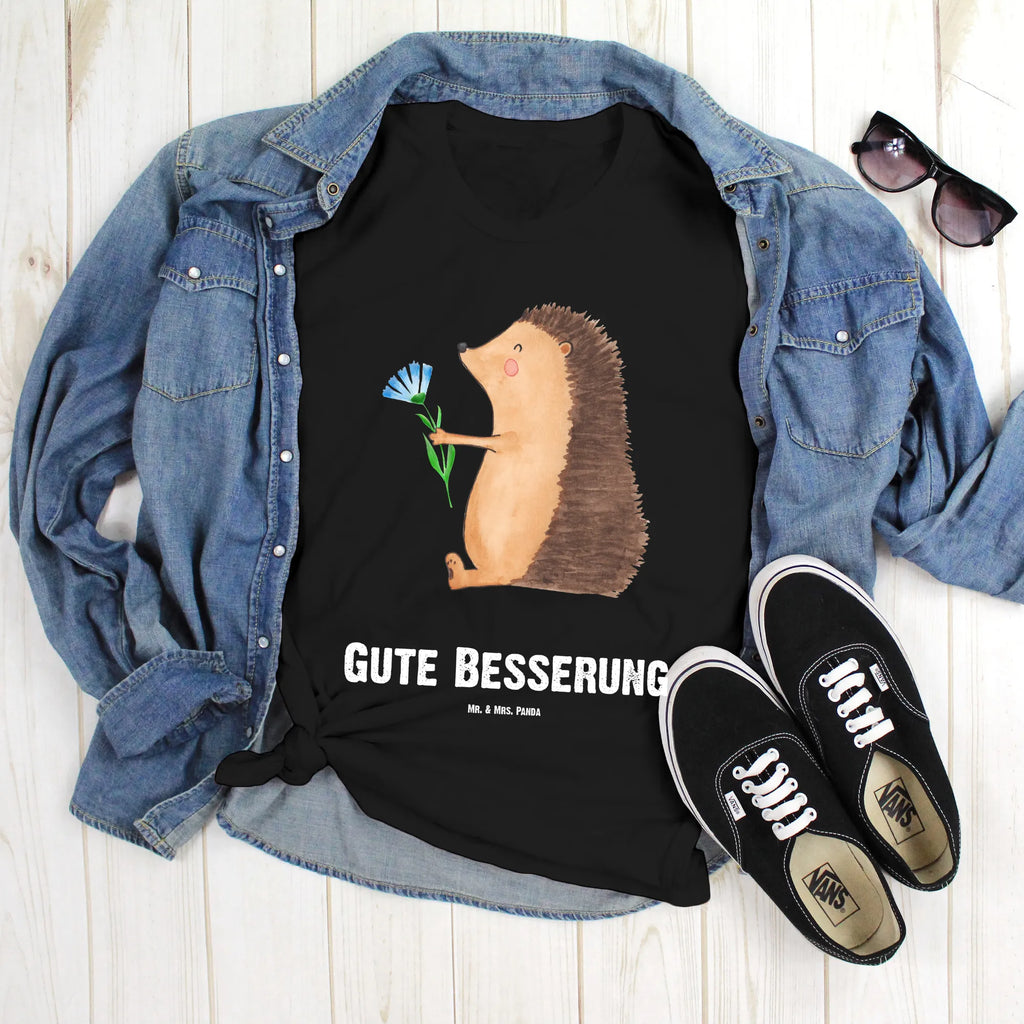 Rozmiar L Personalizowana koszulka jeż Kwiaty T-Shirt mit Namen, T-Shirt mit Aufruck, T-Shirt Personalisiert, Bedrucken, Wunschtext, Lustige Sprüche, Gute Laune, Tiere, Tiermotive, Gute Besserung, Besuch, Krankenhaus, krank, Krankheit, Genesungswünsche, Igel