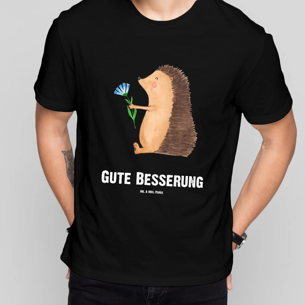 Rozmiar L Personalizowana koszulka jeż Kwiaty T-Shirt mit Namen, T-Shirt mit Aufruck, T-Shirt Personalisiert, Bedrucken, Wunschtext, Lustige Sprüche, Gute Laune, Tiere, Tiermotive, Gute Besserung, Besuch, Krankenhaus, krank, Krankheit, Genesungswünsche, Igel