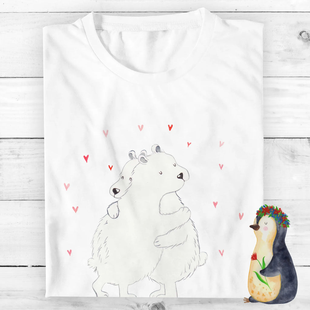 Personalisiertes T-Shirt Eisbär Umarmen Bedrucken, Wunschtext, T-Shirt Personalisiert, T-Shirt mit Namen, T-Shirt mit Aufruck, Gute Laune, Lustige Sprüche, Tiere, Tiermotive