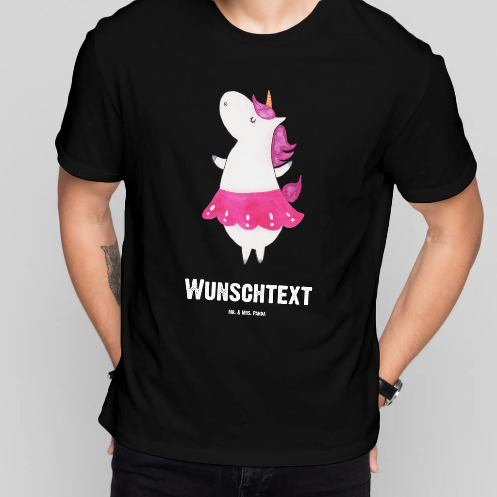 Personalised T-Shirt unicorn ballerina T-Shirt mit Namen, Frauen, Männer, T-Shirt mit Aufruck, Bedrucken, T-Shirt Personalisiert, Wunschtext, Einhorn Deko, Unicorn, Einhorn, Einhörner, Lebensfreude, Tänzerin, Spaß, Wohnung, Party, Ballerina, Tanzen, Feiern, Geburtstag, Lebenslust