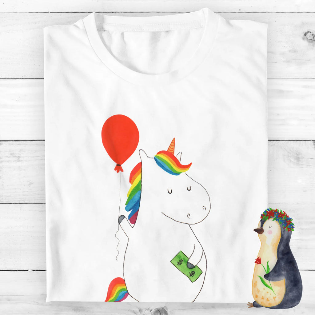 Personalisiertes T-Shirt Einhorn Luftballon T-Shirt mit Aufruck, Bedrucken, Wunschtext, T-Shirt Personalisiert, T-Shirt mit Namen, Einhorn Deko, Unicorn, Einhorn, Einhörner, Geld, Lebenslust, Freude, Luftballon, Freundin, Geschenk