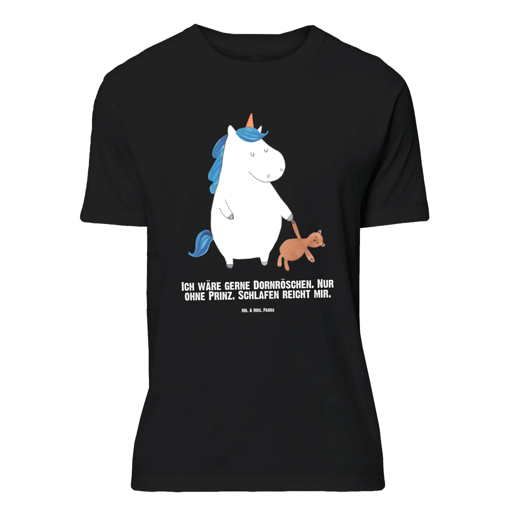 Rozmiar L Personalizowana koszulka Jednorożec Miś Wunschtext, Bedrucken, T-Shirt Personalisiert, T-Shirt mit Aufruck, T-Shirt mit Namen, Einhorn Deko, Unicorn, Einhorn, Einhörner, Freundin, Singleleben, Single, Bett, Gute Nacht, schlafen, Träumen