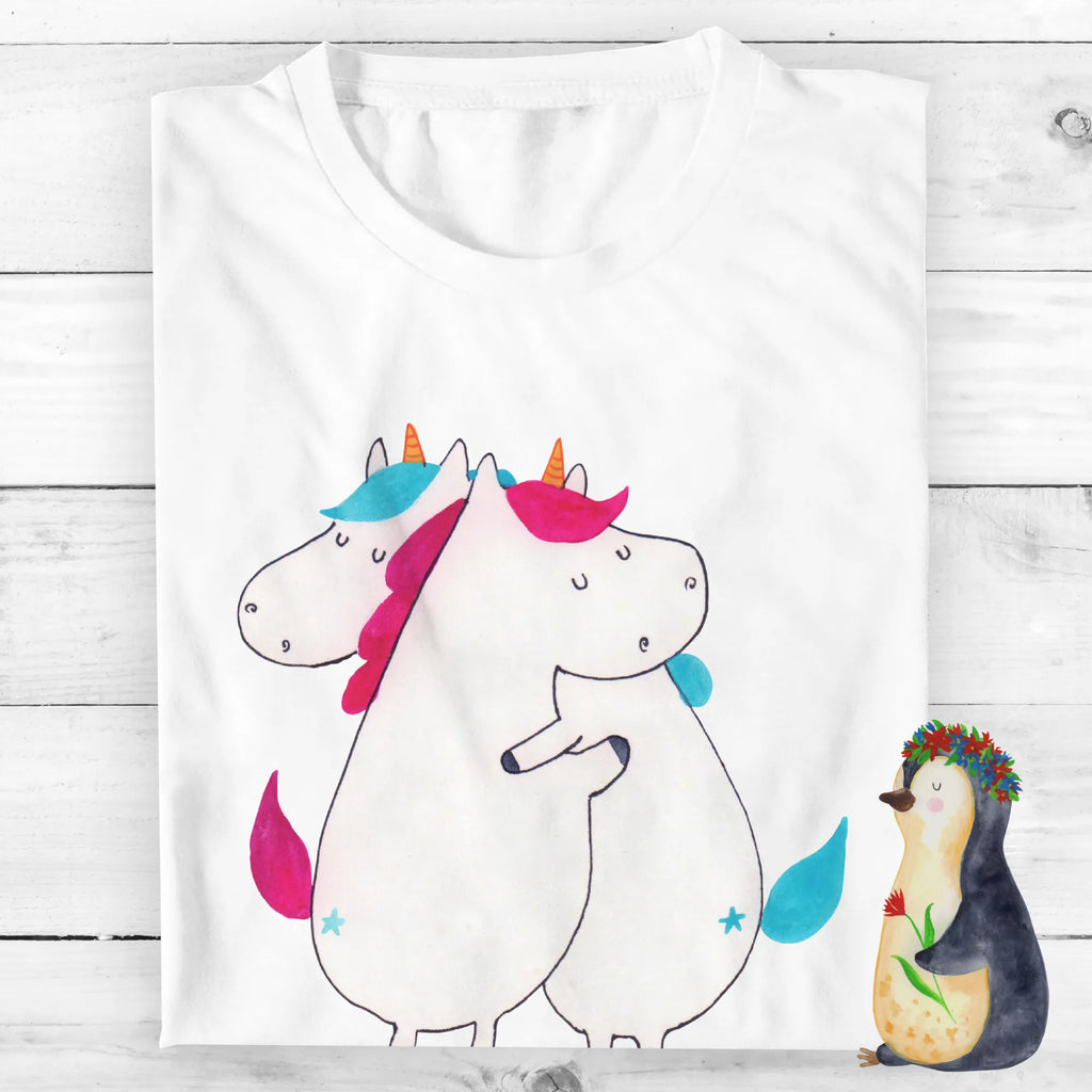 Rozmiar L Personalizowana koszulka Jednorożce Przytulanie T-Shirt Personalisiert, Bedrucken, T-Shirt mit Namen, Wunschtext, T-Shirt mit Aufruck, Einhorn Deko, Unicorn, Einhorn, Einhörner, Liebe, Familie, BFF, Schwester, Schwestern, Freundinnen, Geschwister, Freundin, Sister