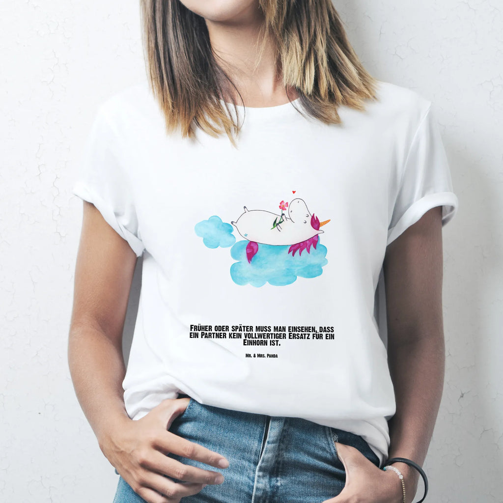 Rozmiar L Personalizowana koszulka Jednorożec Zakochany T-Shirt Personalisiert, T-Shirt mit Namen, Bedrucken, Wunschtext, T-Shirt mit Aufruck, Einhorn Deko, Einhorn, Einhörner, Unicorn, Liebe, Freundin, Wolke, Liebesbeweis, Verliebt
