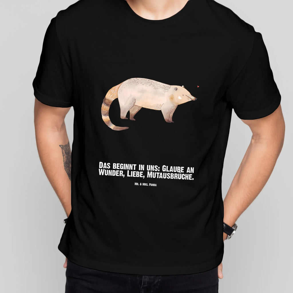 Rozmiar L Personalizowana koszulka Nosacz T-Shirt mit Namen, T-Shirt mit Aufruck, Bedrucken, T-Shirt Personalisiert, Wunschtext, Lustige Sprüche, Gute Laune, Tiere, Tiermotive, Nasenbär, Bär, Rüsselbär, Nasenbären