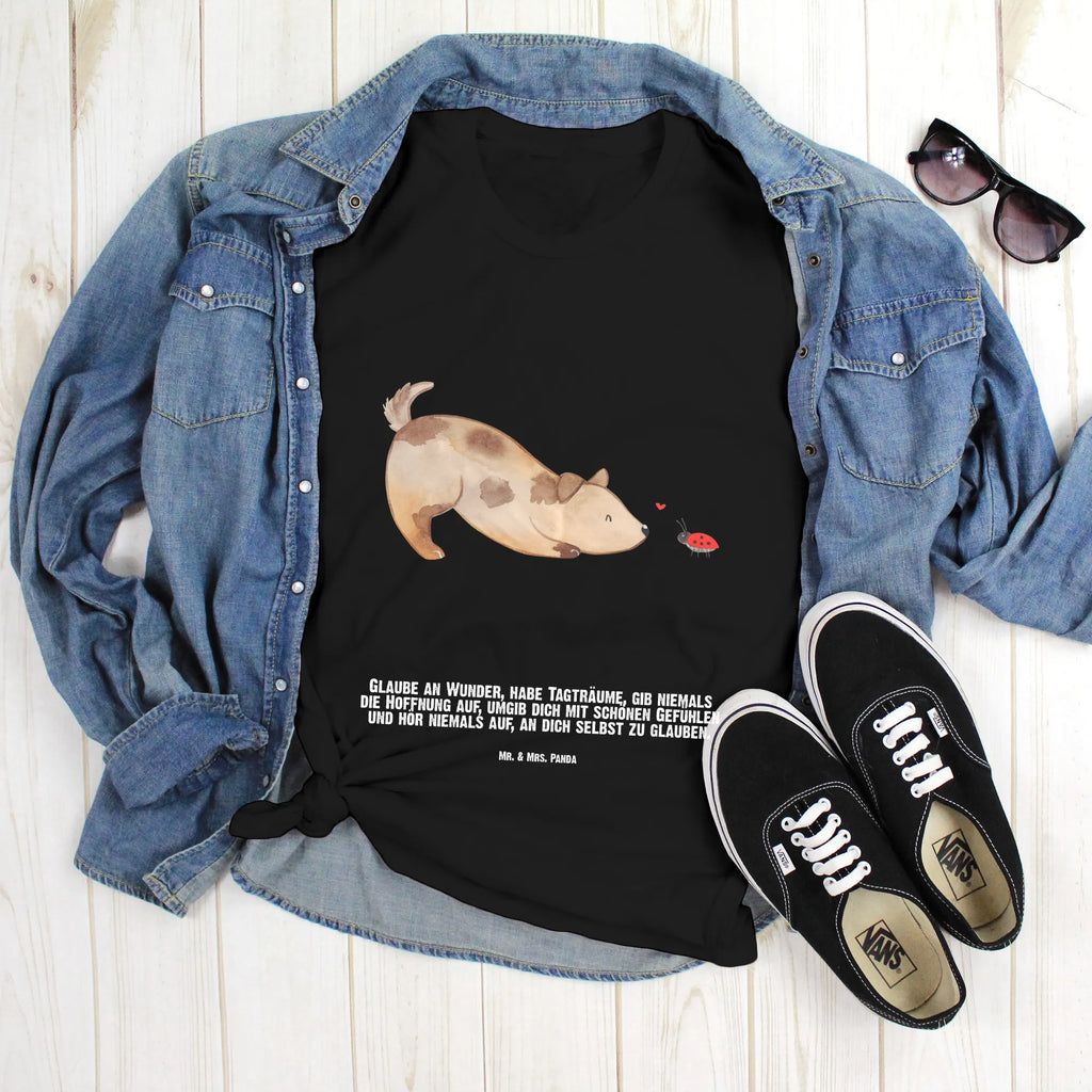 Rozmiar L Personalizowana koszulka pies biedronka T-Shirt mit Namen, Bedrucken, Wunschtext, T-Shirt mit Aufruck, T-Shirt Personalisiert, Hundemotiv, Hund, Haustier, Tierliebhaber, Sprüche, Hunderasse, Hundebesitzer, Marienkäfer, Mischlinghund, Mischling, Hunde, Hundespruch