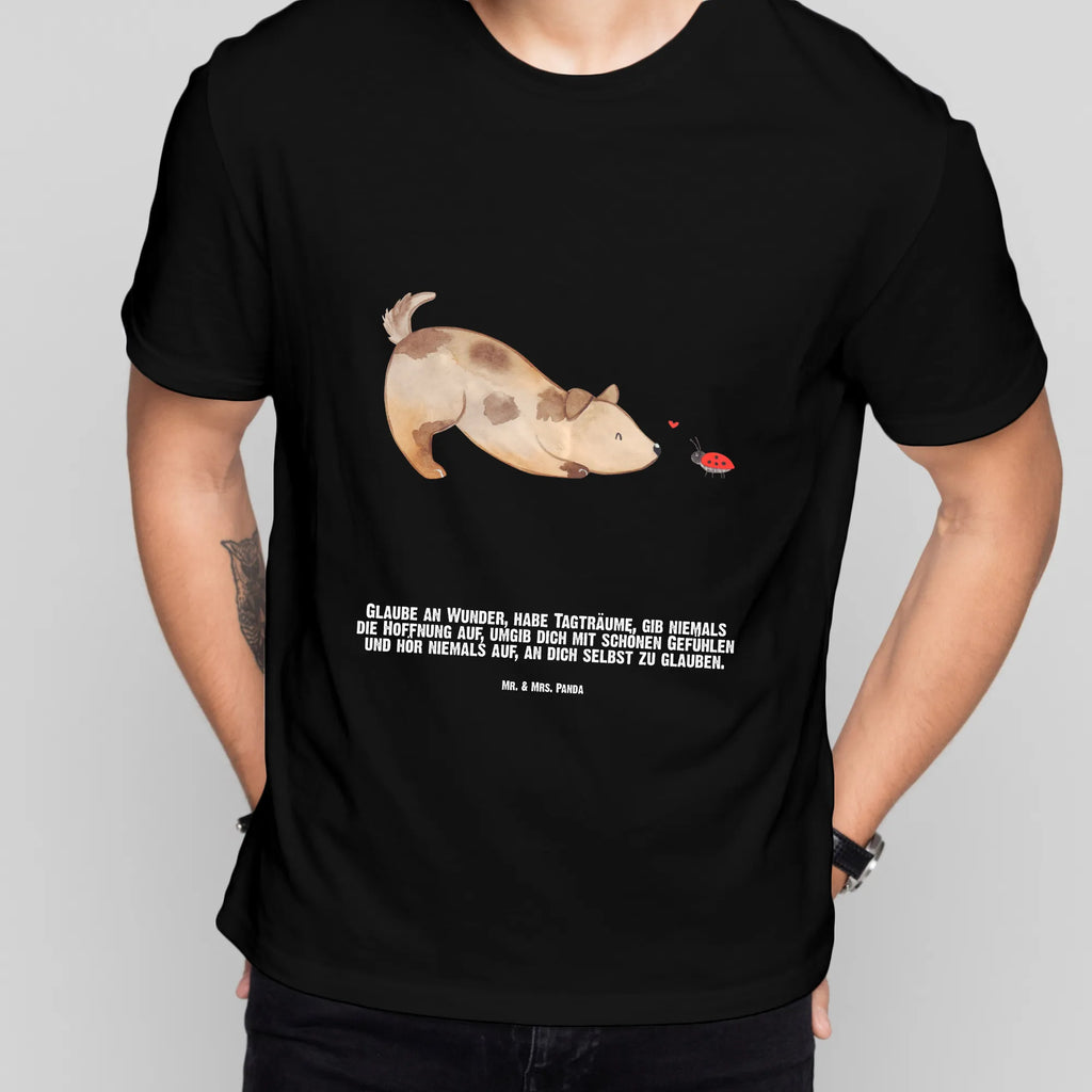 Rozmiar L Personalizowana koszulka pies biedronka T-Shirt mit Namen, Bedrucken, Wunschtext, T-Shirt mit Aufruck, T-Shirt Personalisiert, Hundemotiv, Hund, Haustier, Tierliebhaber, Sprüche, Hunderasse, Hundebesitzer, Marienkäfer, Mischlinghund, Mischling, Hunde, Hundespruch
