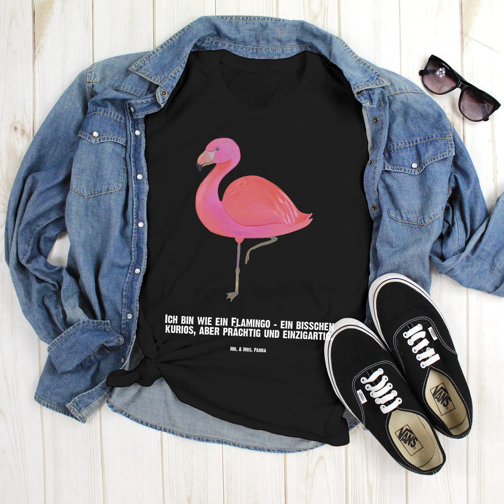 Rozmiar L Personalizowana koszulka Flamingo Klasyczny T-Shirt Personalisiert, T-Shirt mit Namen, Frauen, Bedrucken, T-Shirt mit Aufruck, Wunschtext, Männer, Flamingo, Stolz, Geschwister, Einzigartig, Tochter, Selbstliebe, Außenseiter, ich, Spruch, Freundinnen, für mich, Sohn, Freundin