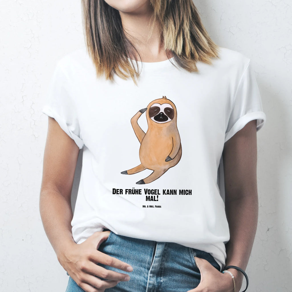 Personalisiertes T-Shirt Faultier Vogel zeigen T-Shirt mit Namen, Bedrucken, T-Shirt Personalisiert, Wunschtext, T-Shirt mit Aufruck, Faultier, Faultier Geschenk, Faultier Deko, Vogel, Der Frühe Vogel, Früher Vogel, Faultierwelt, Spinner, Frühaufsteher, Faultiere, faul, Lieblingstier, Morgenmuffel